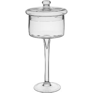 Vaso In Vetro Potiche Car Ops - Trasparente 15x15x30 Cm - Ideale Per Regali Matrimonio - 2