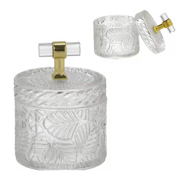 Vaso Potiche Decorativo Transparente 12cm