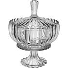 Vaso Potiche Redondo Bomboniere Home&co Com Tampa Eco Crystal