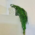 Vaso Prateado Cerâmico Com Trabalhado E Suculenta Artificial