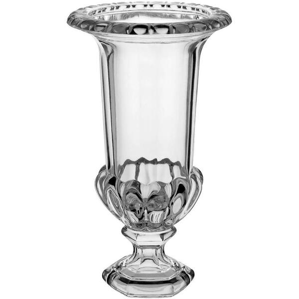Vaso Proença Cristal Para Casa Jardim Elegante Com Pé 38cm