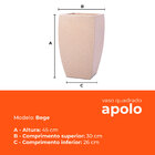 Vaso Quadrado Apolo Bege 45 Terrano