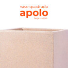 Vaso Quadrado Apolo Bege 45 Terrano