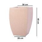 Vaso Quadrado Apolo Bege 45 Terrano