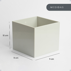 Vaso Quadrado Autoirrigável Liso Cor Cinza Claro Para Hortali