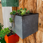 Vaso Quadrado Autoirrigável Para Plantar Hortaliças Liso Cor