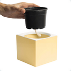 Vaso Quadrado Autoirrigável Para Plantar Hortaliças Liso Cor