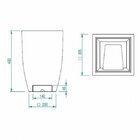 Vaso Quadrado Com Reservatório Água Moderno Duo 30 Japi Tres