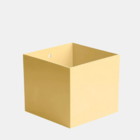 Vaso Quadrado Decorativo Cachepot Jardim Hortaliças Cor Creme