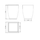 Vaso Quadrado Moderno 48 Japi