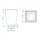 Vaso Quadrado Moderno Duo 36 Japi