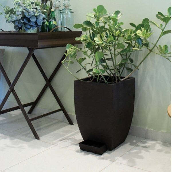 Vaso Quadrado Moderno Duo 48 Japi Tres Cores