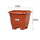 Vaso Quadrado N28 Rischioto Marrom