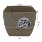 Vaso Quadrado Oxford (9,5x8) Bege Travertino Okla