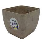 Vaso Quadrado Oxford (9,5x8) Bege Travertino Okla