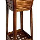 Vaso Quadrado Pequeno De Madeira Com Suporte P/ Chão Jardim