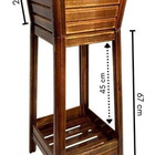 Vaso Quadrado Pequeno De Madeira Com Suporte P/ Chão Jardim