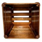 Vaso Quadrado Pequeno De Madeira Com Suporte P/ Chão Jardim