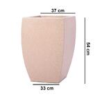 Vaso Quadrado Polietileno Apolo 54 Bege