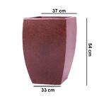 Vaso Quadrado Polietileno Apolo 54 Café