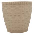 Vaso Rattan Redondo Médio (10l) Palha Injeplastec