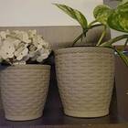 Vaso Rattan Redondo Pequeno (4,6l) Palha Injeplastec