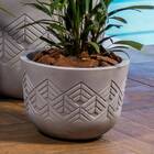 Vaso Redondo 240cm Japi Cimento Queimado