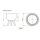 Vaso Redondo 39cm Decore Japi Grafino