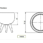 Vaso Redondo 39cm Decore Japi Marmore