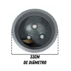 Vaso Redondo 39cm Decore Japi Marmore