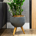 Vaso Redondo 39cm Decore Japi Marmore