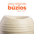 Vaso Redondo Búzios Bege 13,5 Terrano