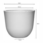Vaso Redondo Concept Polipropileno N3 33x42x35cm Japi Chumbo