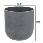 Vaso Redondo Decorativo Cinza 12 5x12 5 Cm F04 - D'rossi