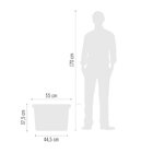 Vaso Redondo Firenze 55 Cimento Queimado