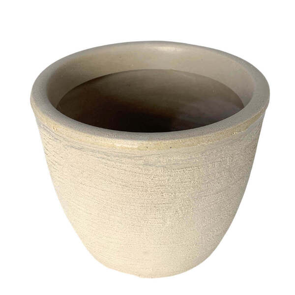 Vaso Redondo Para Plantas 20x23cm em Polietileno 7l Bege