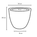 Vaso Redondo Para Plantas 20x23cm em Polietileno 7l Cinza