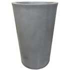 Vaso Redondo Planta Polietileno Decorativo 59x40cm Cinza