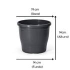 Vaso Redondo Primavera 03 Nutriplan Preto
