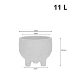 Vaso Redondo Rústico Com Pés 33 Chumbo