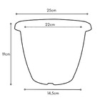 Vaso Redondo Siena Para Plantas E Flores 25cm De Plástico - B