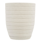 Vaso Relevo com Prato 24x28cm Branco