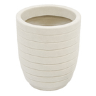 Vaso Relevo com Prato 24x28cm Branco