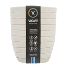 Vaso Relevo com Prato 24x28cm Branco