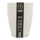 Vaso Relevo com Prato 30x40cm Branco