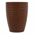 Vaso Relevo com Prato 30x40cm Marrom