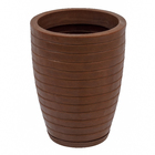 Vaso Relevo com Prato 30x40cm Marrom