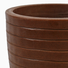 Vaso Relevo com Prato 30x40cm Marrom