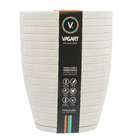 Vaso Relevo com Prato 39x49cm Branco