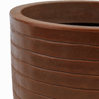 Vaso Relevo com Prato 39x49cm Marrom